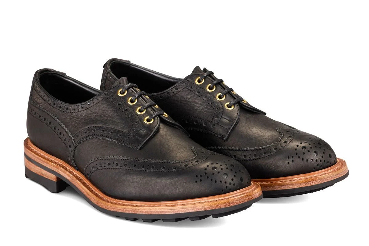 Bourton Country Shoe -  Black Buffalo (Tricker's Exclusive) - Image 3
