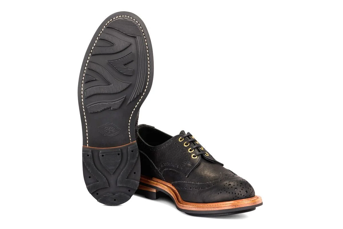 Bourton Country Shoe -  Black Buffalo (Tricker's Exclusive) - Image 5