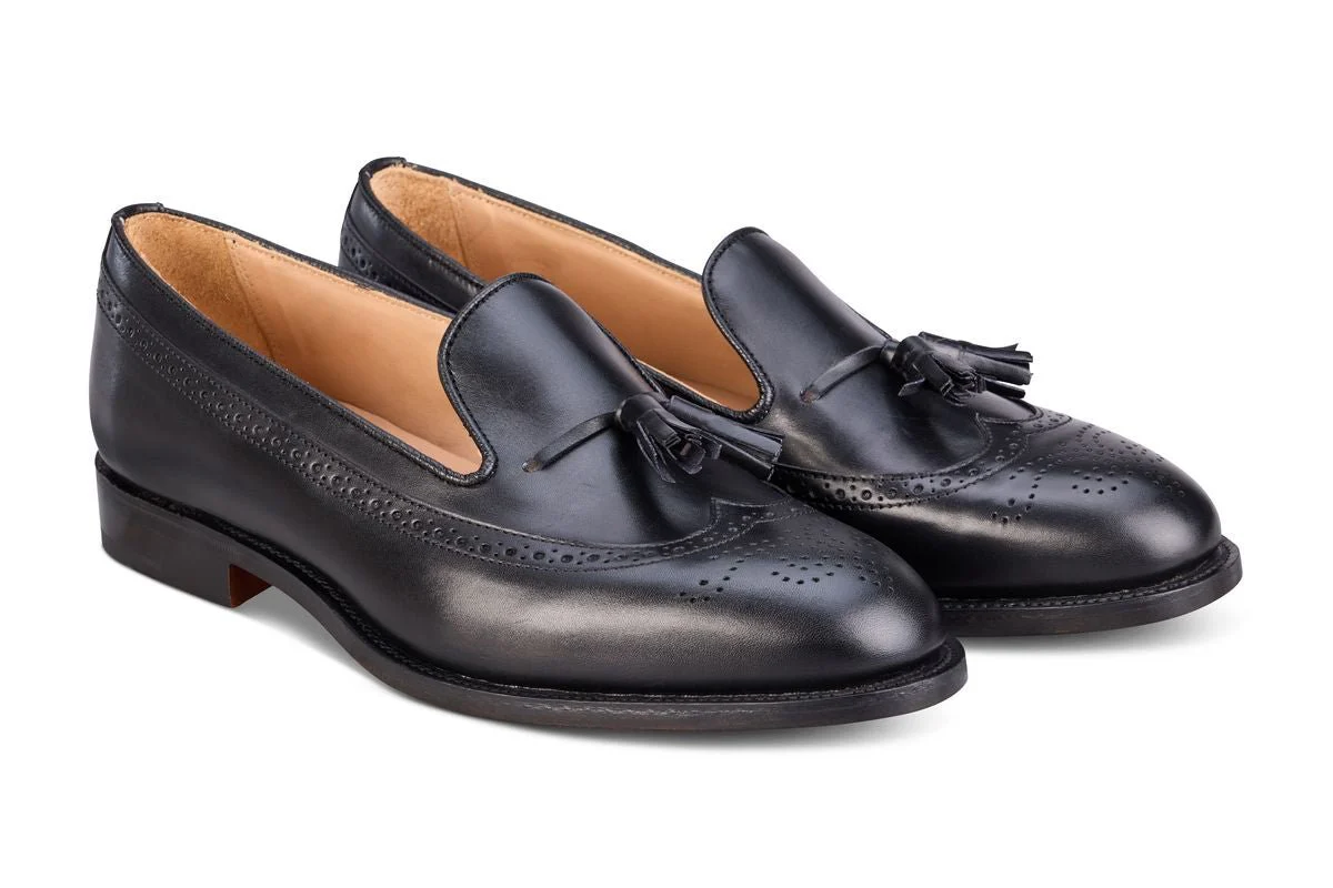 Leydon Tassel Loafer - Black Calf - Image 3