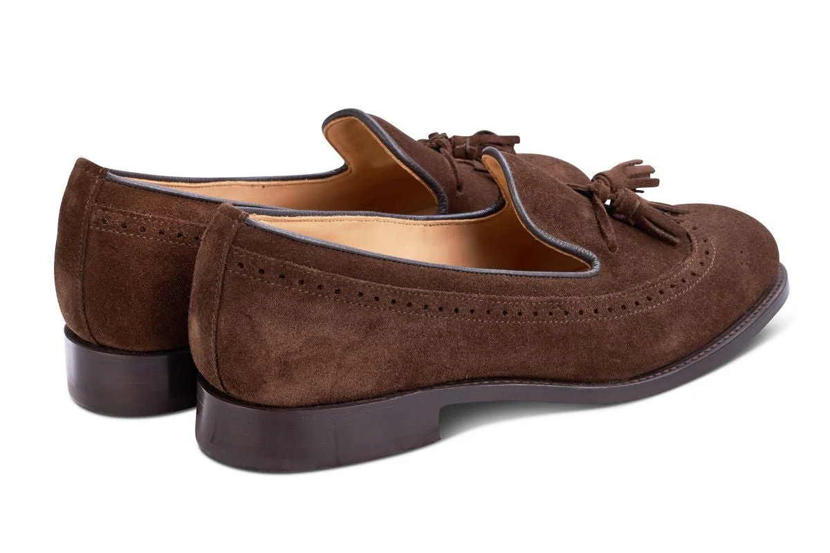 Leydon Tassel Loafer - Chocolate Repello Suede - Image 4