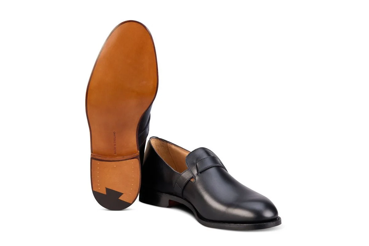 Niles Single Buckle Loafer - Black Calf - Image 5