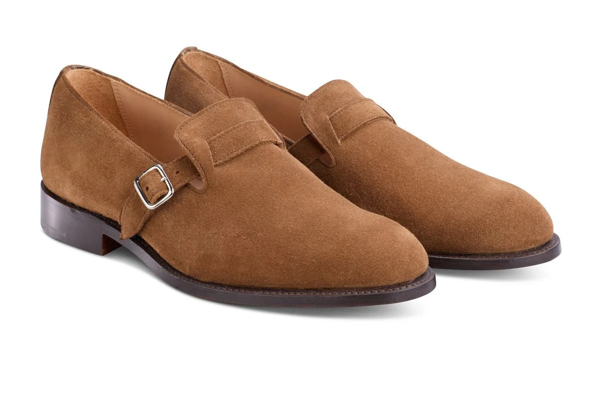 Niles Single Buckle Loafer - Snuff Repello Suede - Image 3