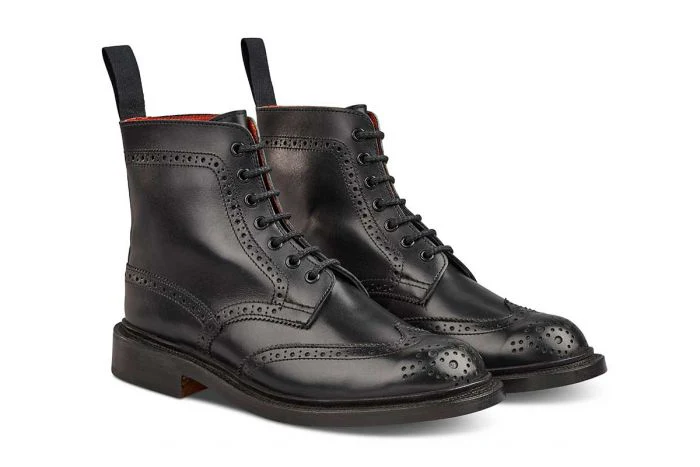 Stephy Brogue Boot - BLACK - Image 3