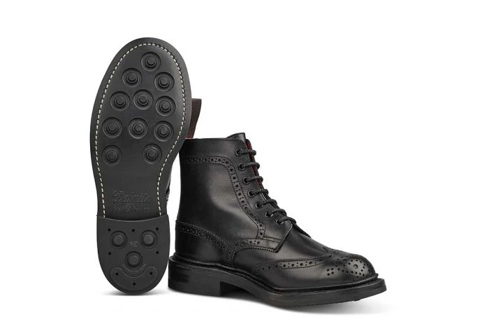 Stephy Brogue Boot - BLACK - Image 6